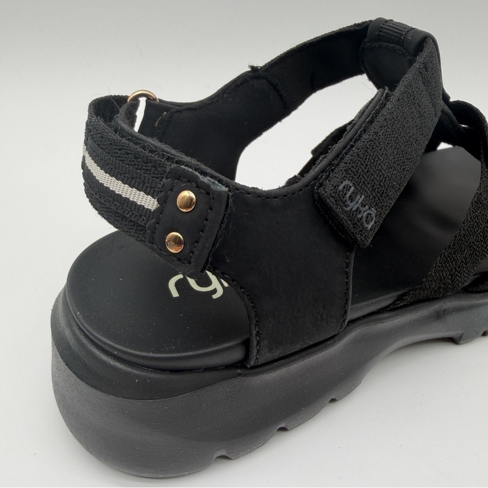 Ryka Blissful Strappy Sport Sandals Adjustable Hook Loop Comfort Black 6.5 NEW - Picture 12 of 15